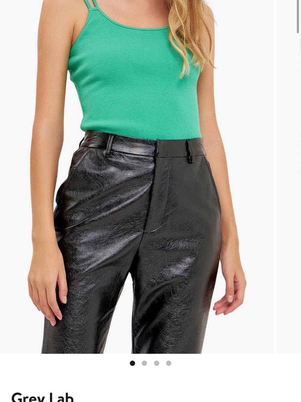 GREY LAB BEST SELLING Green Ribbed Tank Bodysuit